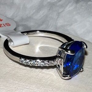 Bomb party Blue stone ring